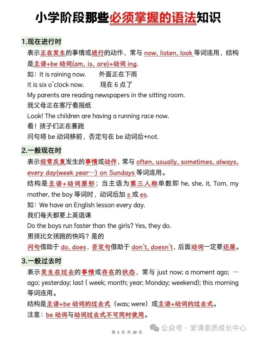 小学英语语法知识